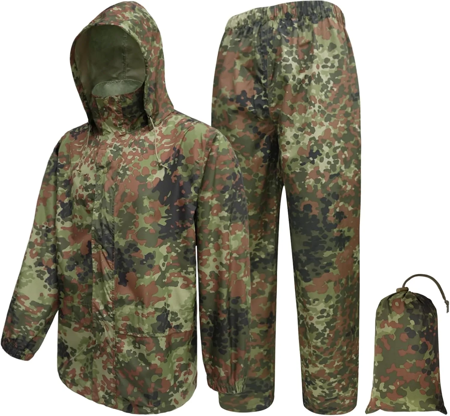 LOOGU Men's Lightweight Waterproof Rain Coat with Breathable Hood