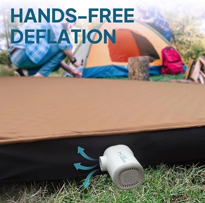 LOSTHORIZON Air & Foam Camping Mattress, Self-Inflating Sleeping Pad, 4.5" Thick, with Air Pump, Full