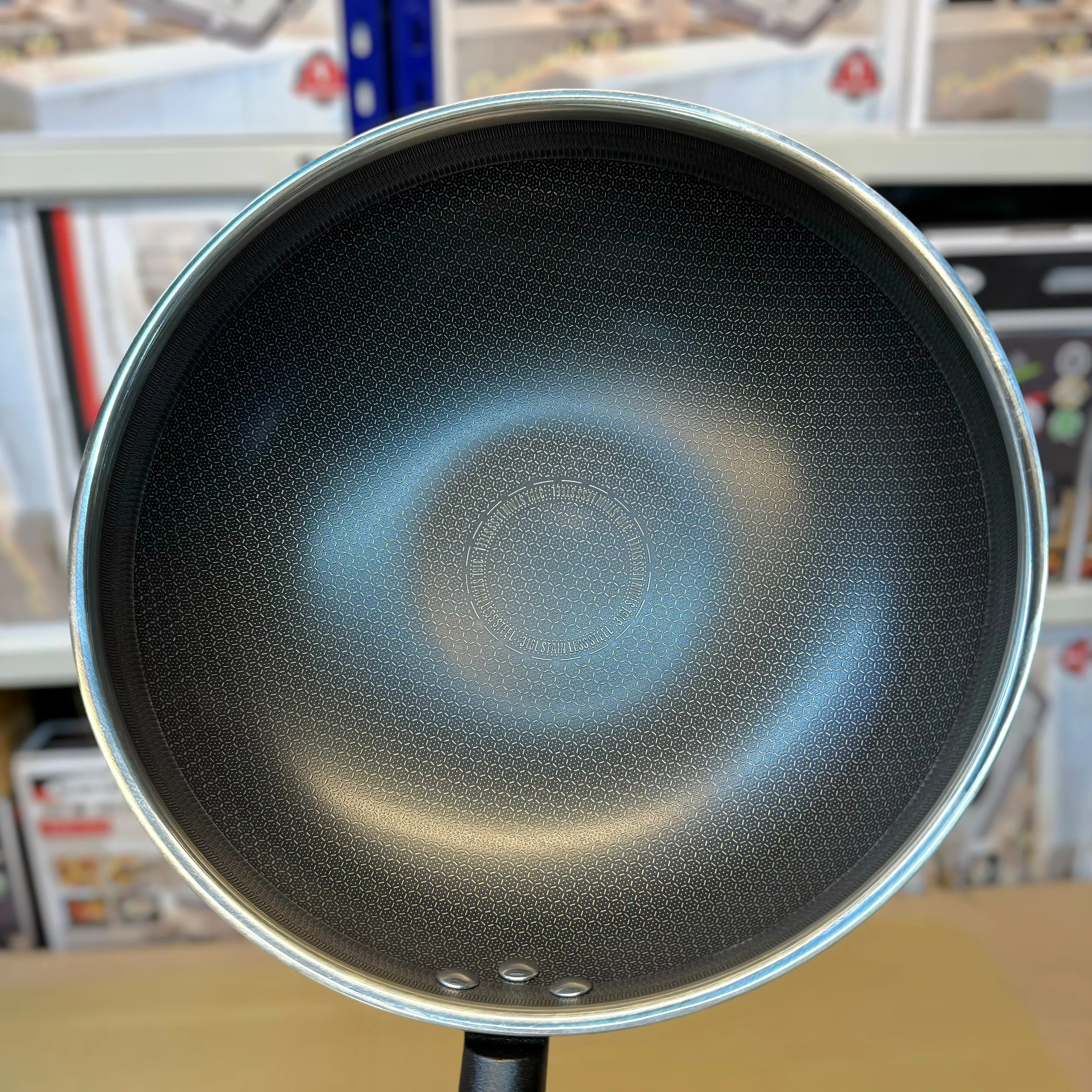 Lot Imported Multilayer Stainless Steel Honeycomb Wok Pan 32cm
