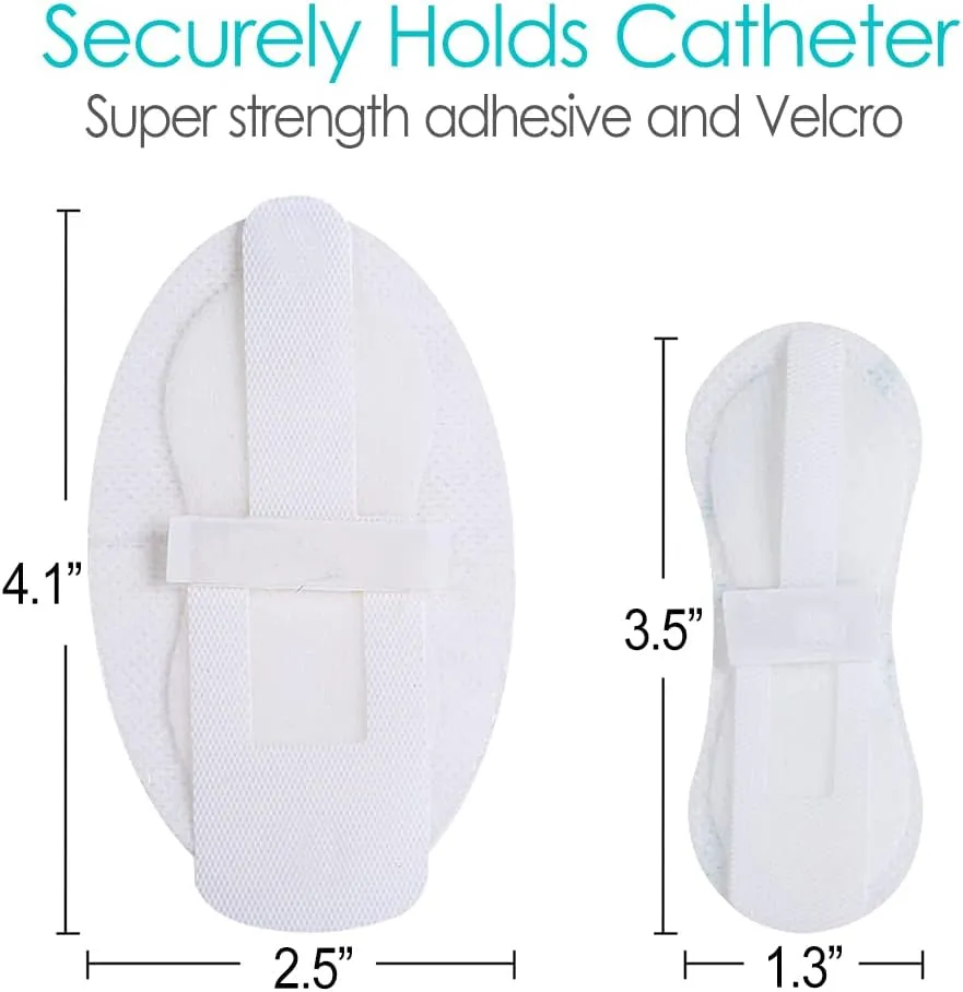 Low Profile Feeding Tube Holder Peg G-Tube Stabilizer Picc Line Peritoneal Dialysis Accessories Catheter Stabilization Device Bandages for Stomach Kids Baby (Pack of 10)