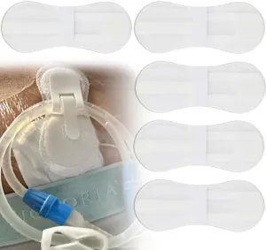 Low Profile Feeding Tube Holder Peg G-Tube Stabilizer Picc Line Peritoneal Dialysis Accessories Catheter Stabilization Device Bandages for Stomach Kids Baby (Pack of 10)