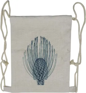 Lunarable Flower Drawstring Backpack, Pincushion Illustration, Sackpack Bag