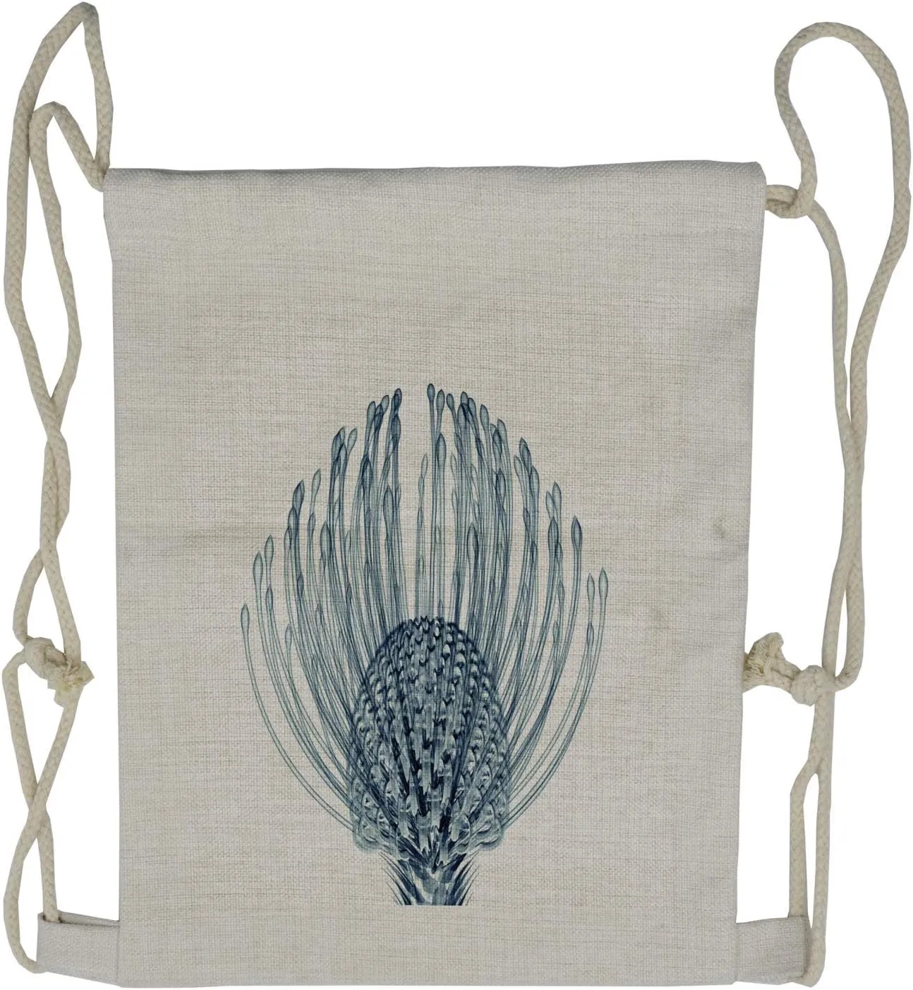 Lunarable Flower Drawstring Backpack, Pincushion Illustration, Sackpack Bag