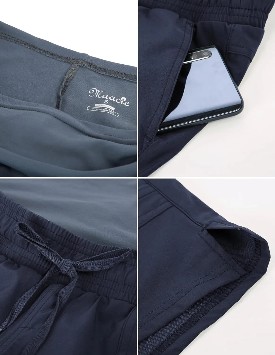 Maacie Maternity Hiking Shorts Quick Dry Waterproof 5" Workout Sports Shorts Outdoor Casual