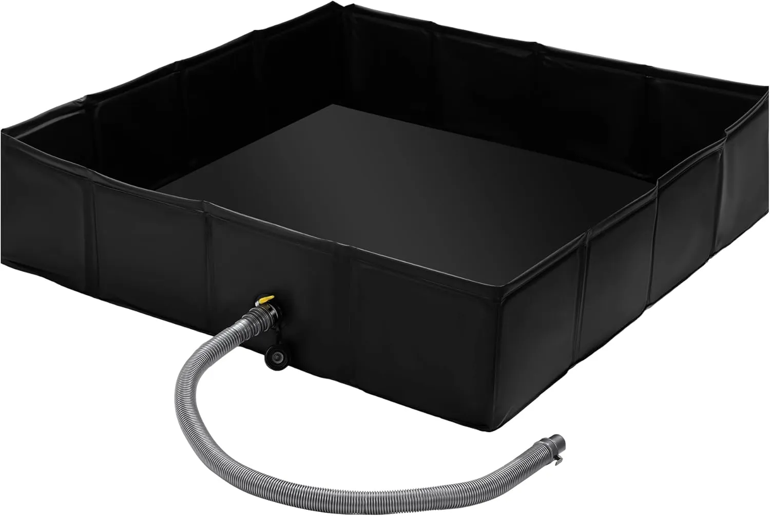 MABOZOO Portable Shower Pan, 41" x 41" x 10" Outdoor Shower Base Foldable Shower Base with Drain Pipe Camping Shower Mat for Indoor & Outdoor