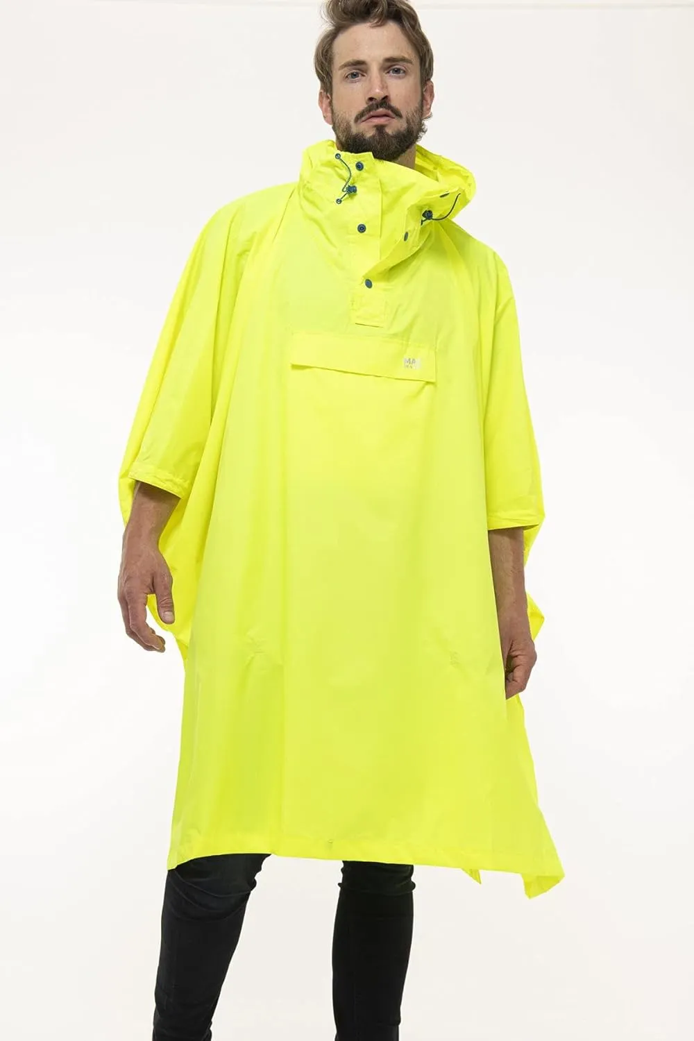 Mac in a Sac Poncho - Packable Waterproof Rain Ponchos For Men & Women - Adult Rain Poncho With Hood - Windproof & Breathable