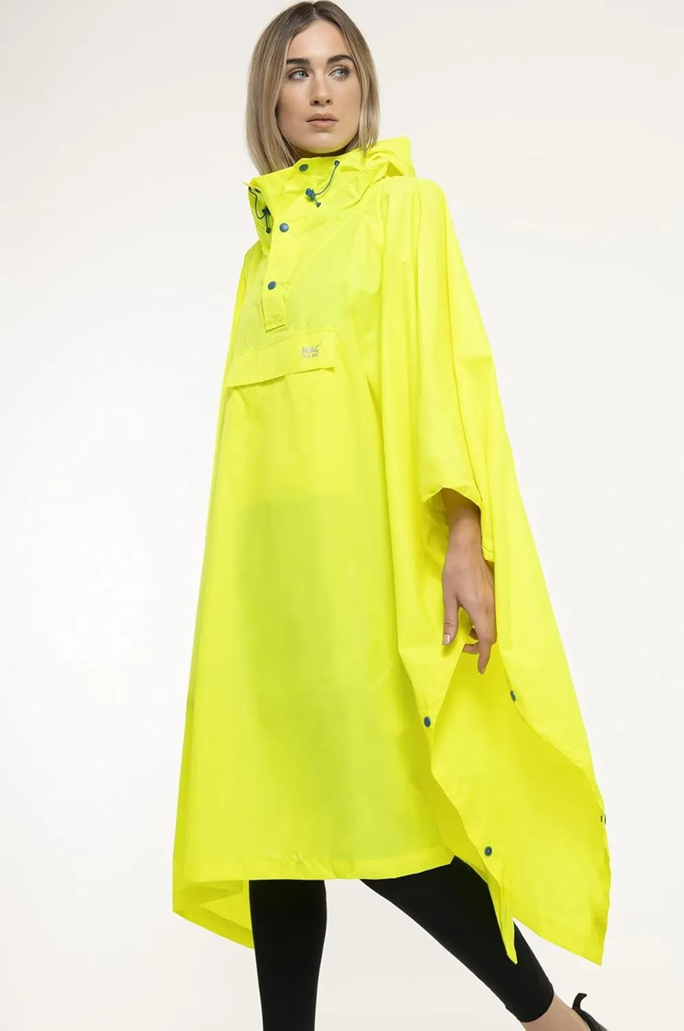 Mac in a Sac Poncho - Packable Waterproof Rain Ponchos For Men & Women - Adult Rain Poncho With Hood - Windproof & Breathable
