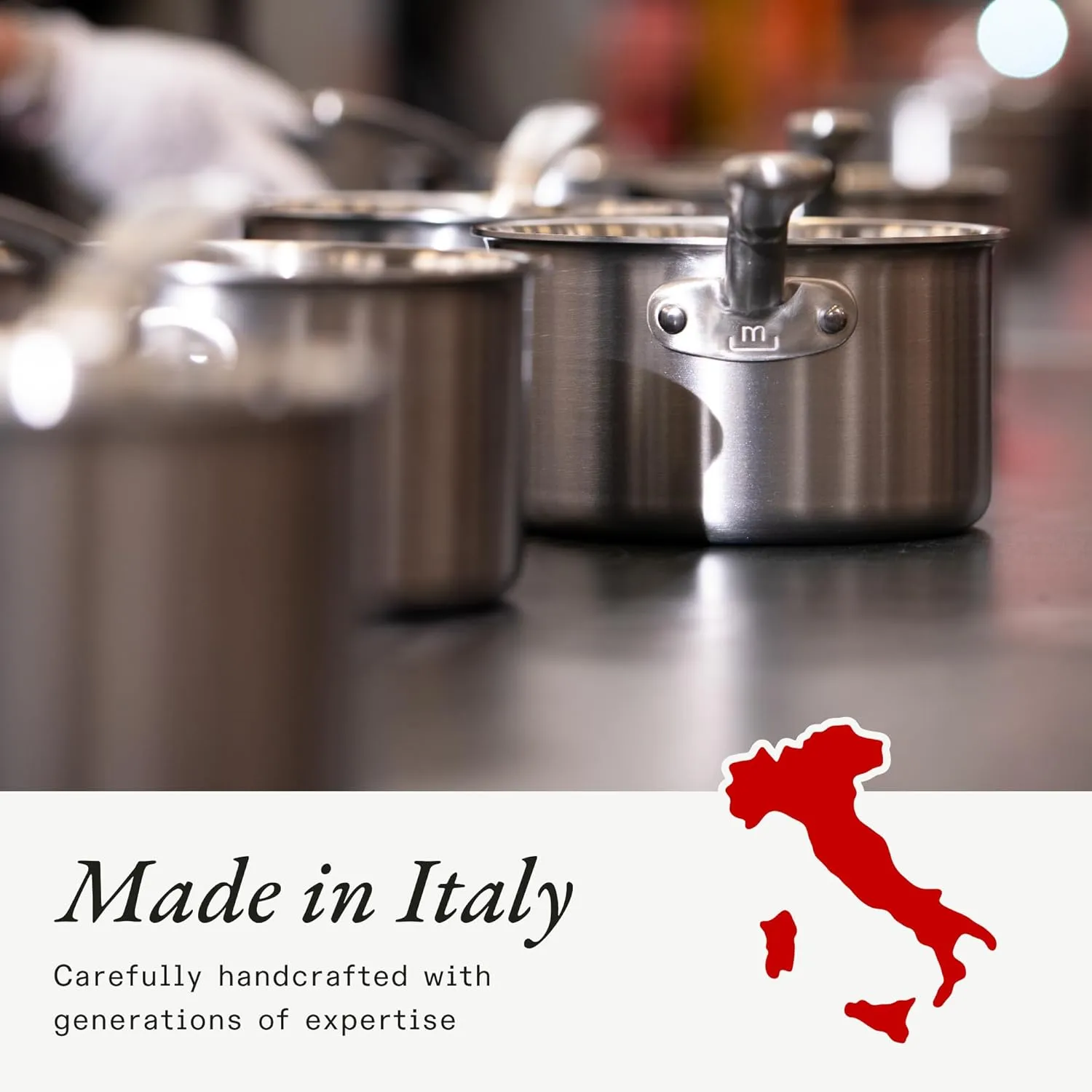 Made In Cookware - 8 Quart Stainless Steel Stock Pot With Lid and Pasta Insert - 5 Ply Stainless Clad - Professional Cookware - Crafted in Italy - Induction Compatible