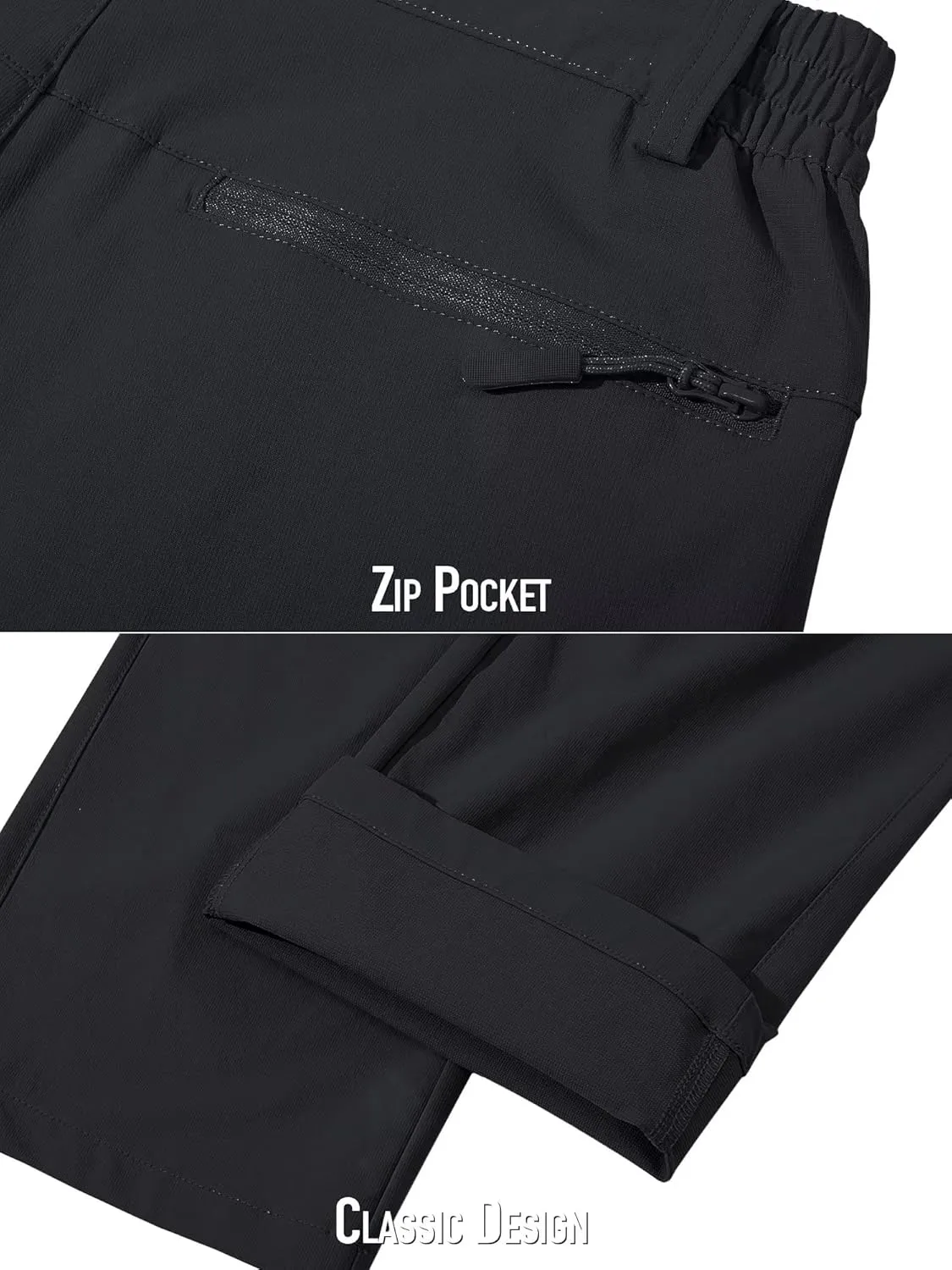 MAGCOMSEN Men's Golf Pants Stretch Fast Dry Lightweight Casual Hiking Pants with 3 Pockets