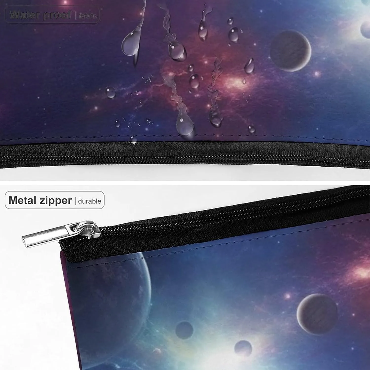Makeup Bag Travel Cosmetic Bag Portable Cosmic Space Toiletry Bag Large Capacity Zipper Pouch Makeup Organizer Case Waterproof Toiletry Pouch for Women Men