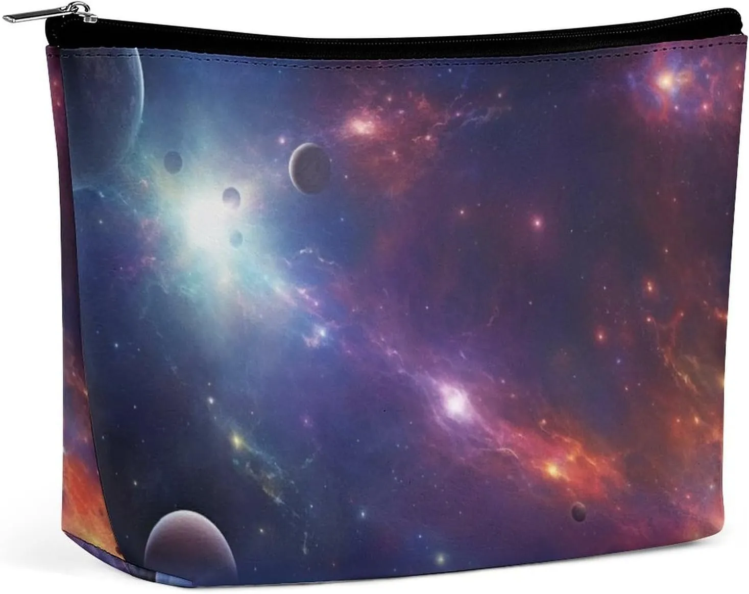 Makeup Bag Travel Cosmetic Bag Portable Cosmic Space Toiletry Bag Large Capacity Zipper Pouch Makeup Organizer Case Waterproof Toiletry Pouch for Women Men
