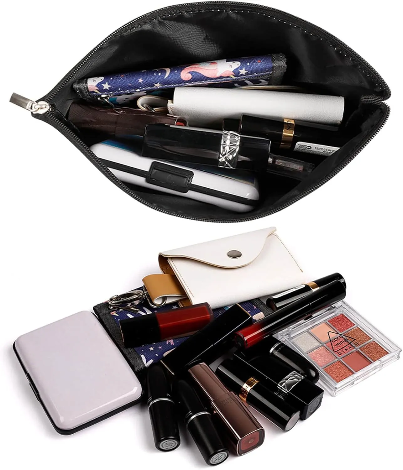 Makeup Bag Travel Cosmetic Bag Portable Cosmic Space Toiletry Bag Large Capacity Zipper Pouch Makeup Organizer Case Waterproof Toiletry Pouch for Women Men