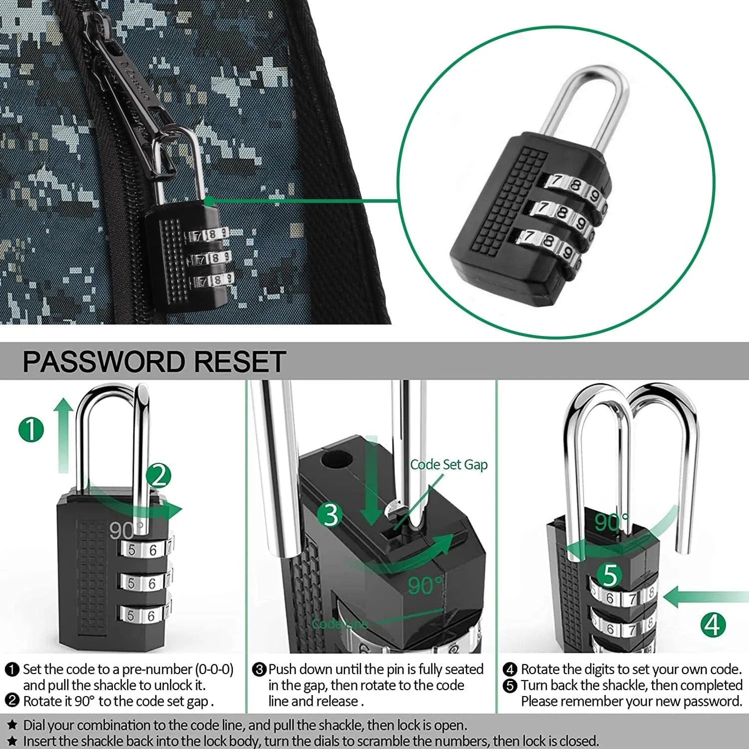 Mancro Camouflage Travel Laptop Backpack, Lightweight Laptop Bag with USB Charging Port and Lock, Anti Theft Camo Daypack for Men Women fit 15.6 Inch Laptop & Computer, Camouflage