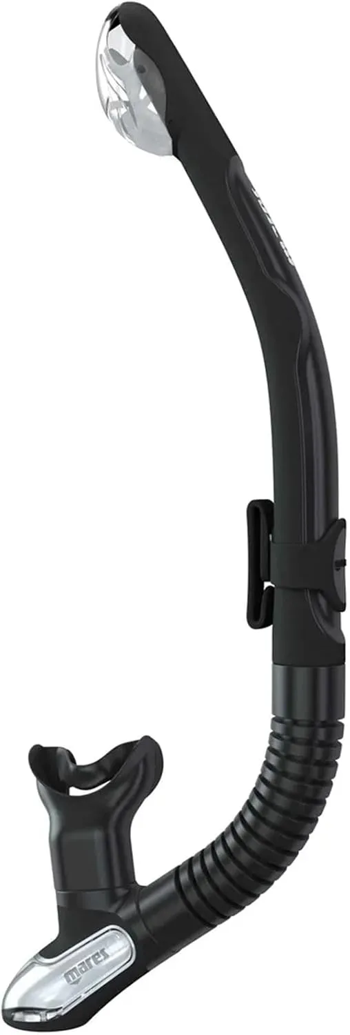 Mares Unisex Adults Ergo Dry Snorkel - Durable Lightweight Scuba Diving & Snorkeling Gear with Dry Top & Ergonomic Mouthpiece