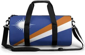 Marshall Lslands Flag Waterproof Sports Duffel Bag Dry Wet Separation for Gym Beach Travel