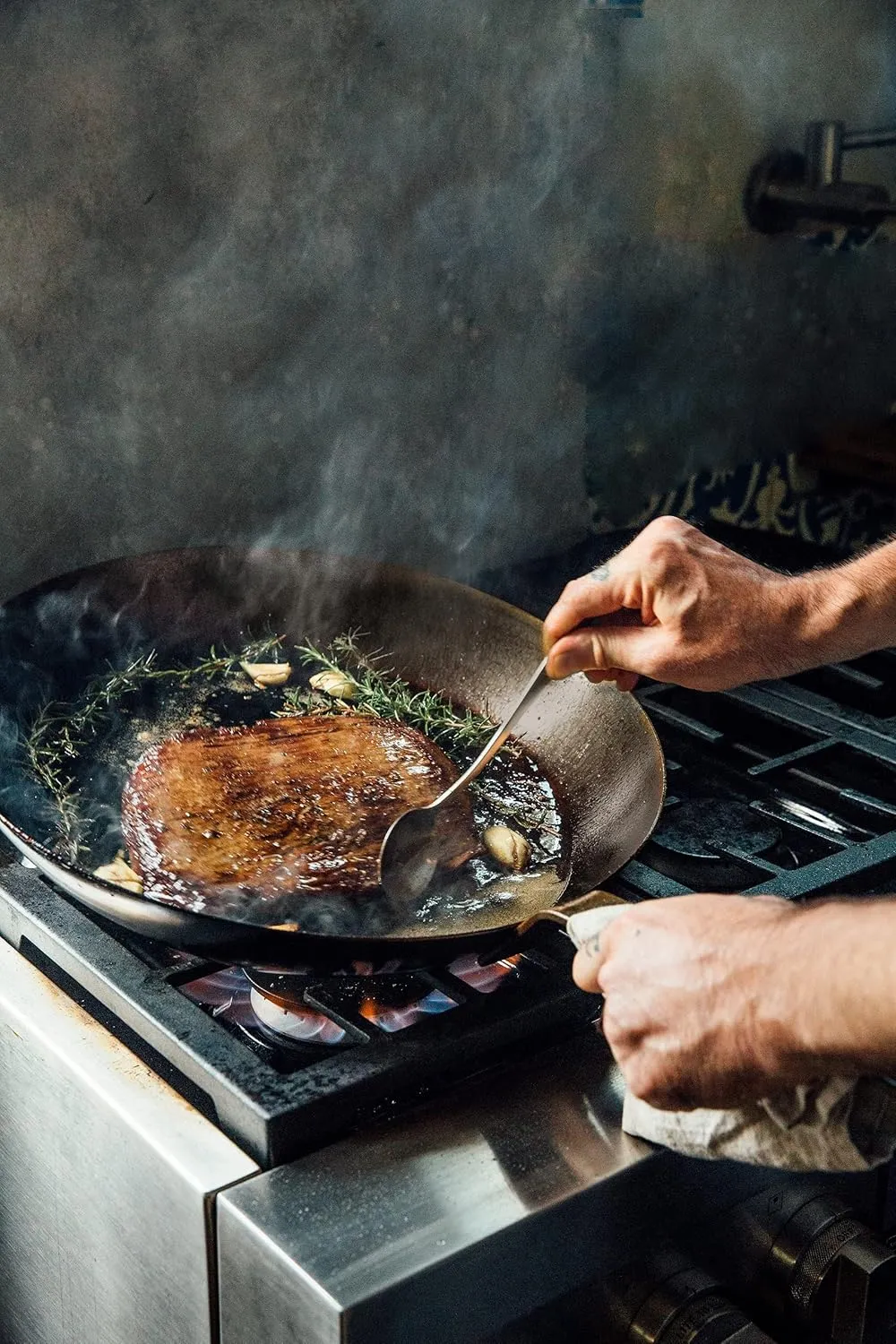 Matfer Bourgeat Black Carbon Steel Frying Pan, 17 3/4"