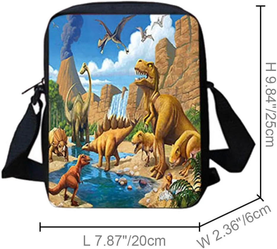 MATMO Dinosaur Backpack and Lunch Bag Set for Boys, Pencil Case