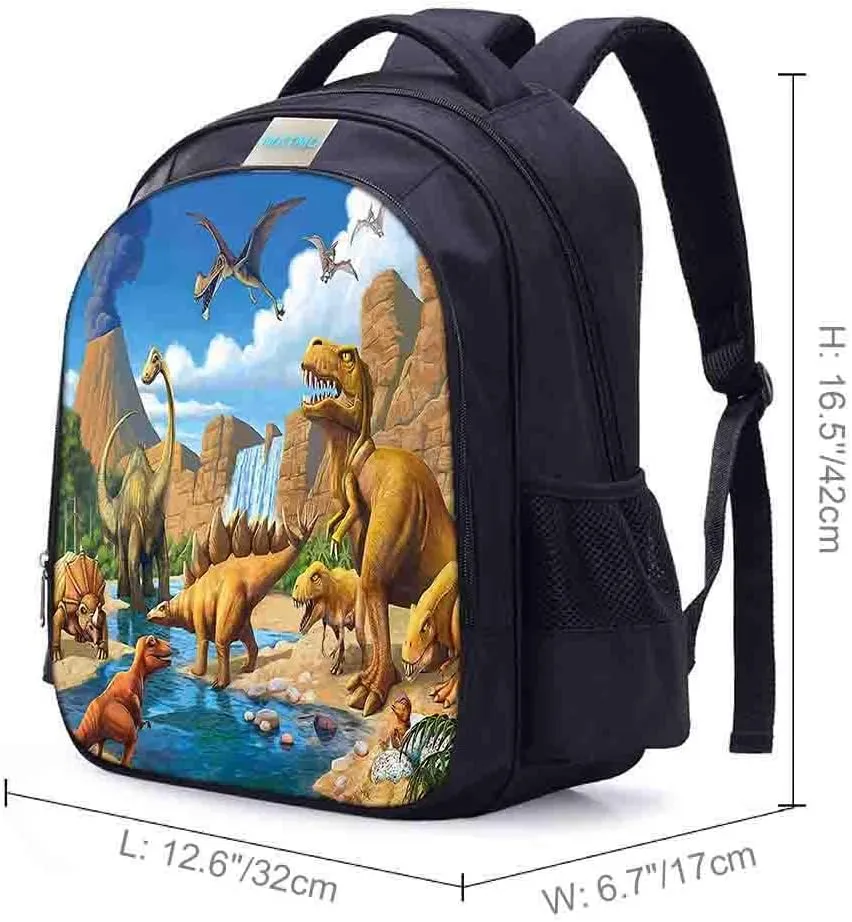 MATMO Dinosaur Backpack and Lunch Bag Set for Boys, Pencil Case