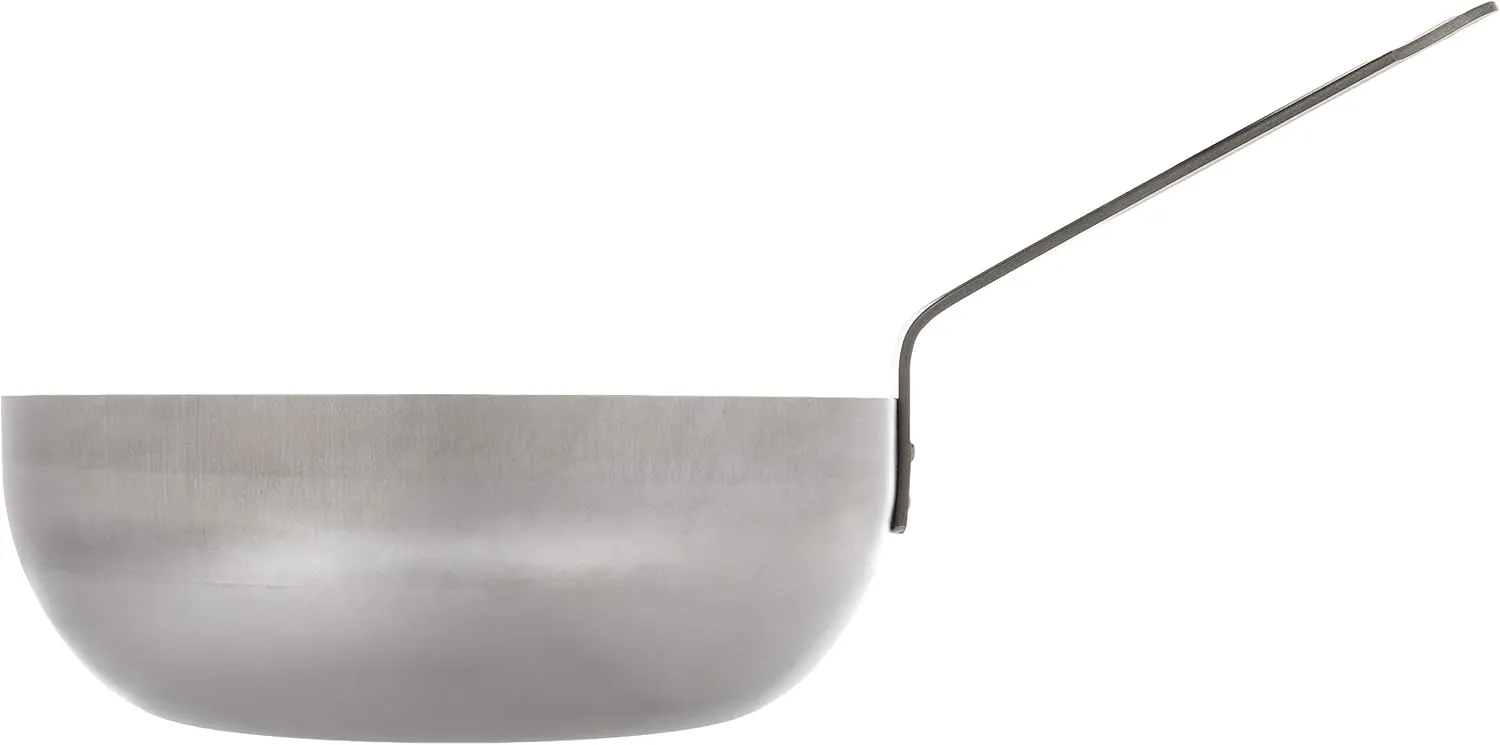 Mauviel M'Steel Black Carbon Natural Nonstick Chef Pan With Iron Handle, 4.2-qt, Suitable For All Cooking Surfaces, Made in France