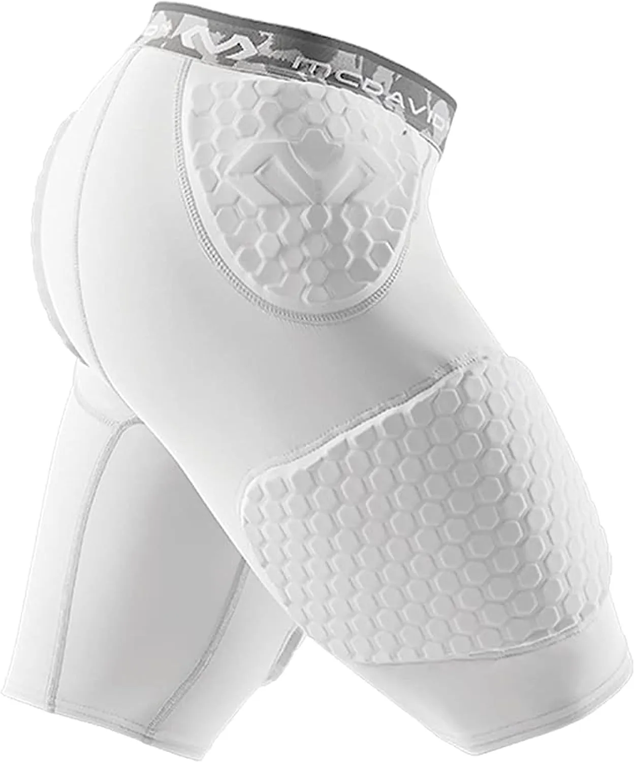 McDavid Compression Padded Shorts with HEX Pads. Hip, Tailbone, Thigh Padding. Girdle Tights for Men and Women. Football, Lacrosse, Hockey, Basketball Snowboarding