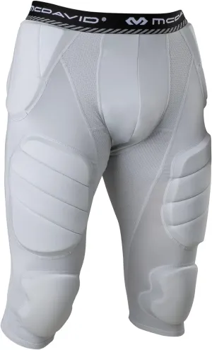 Mcdavid Mens Football Integrated 7 Pad ¾ Compression Tights, Protection for HIPS, Thighs, Tailbone & Knees, Adult