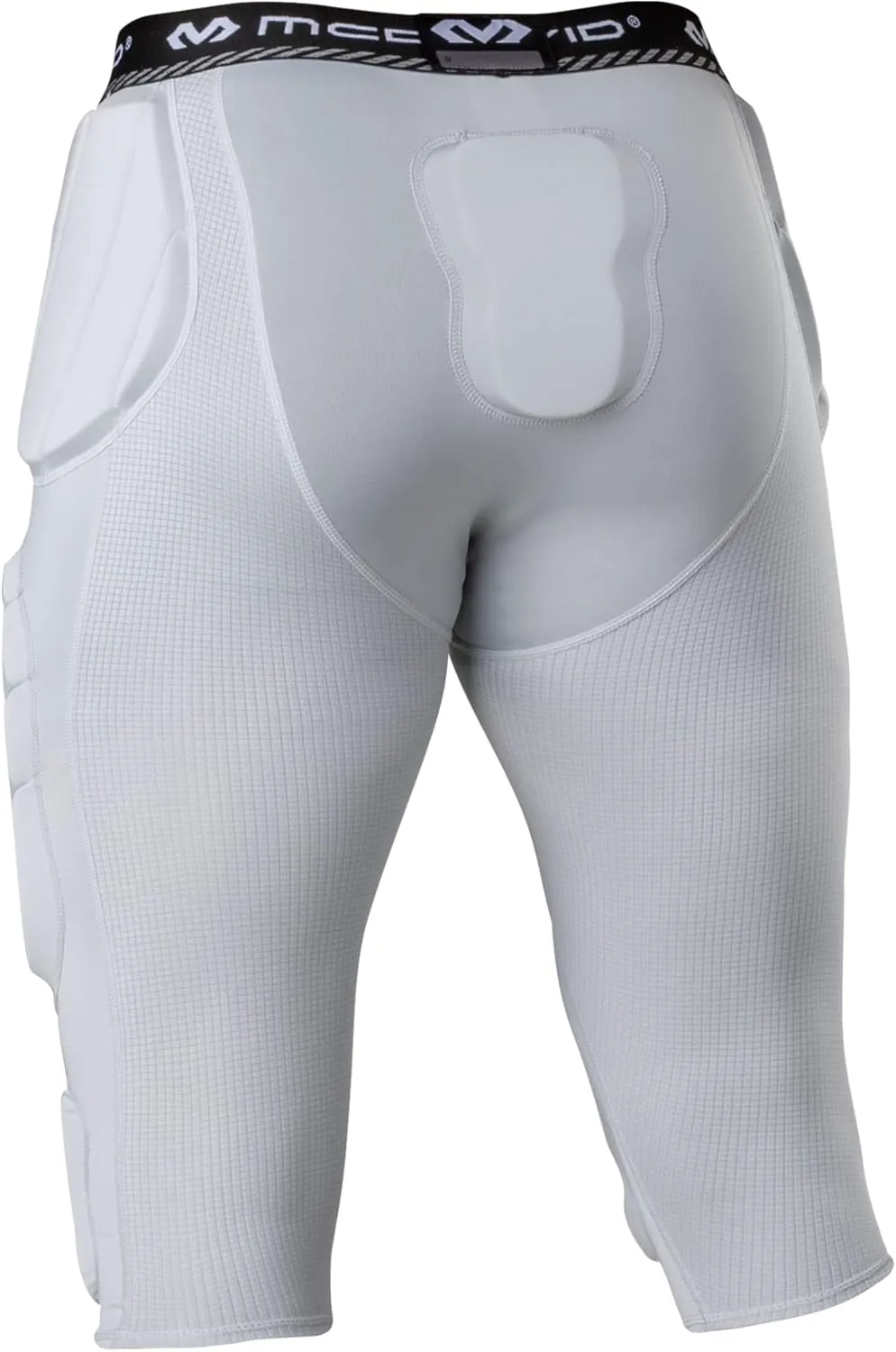 Mcdavid Mens Football Integrated 7 Pad ¾ Compression Tights, Protection for HIPS, Thighs, Tailbone & Knees, Adult