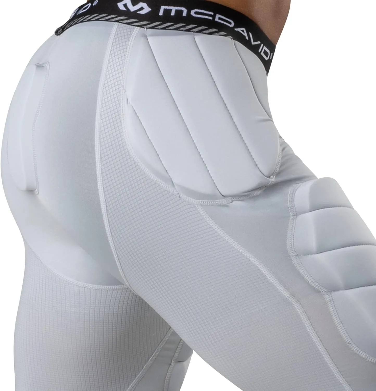 Mcdavid Mens Football Integrated 7 Pad ¾ Compression Tights, Protection for HIPS, Thighs, Tailbone & Knees, Adult