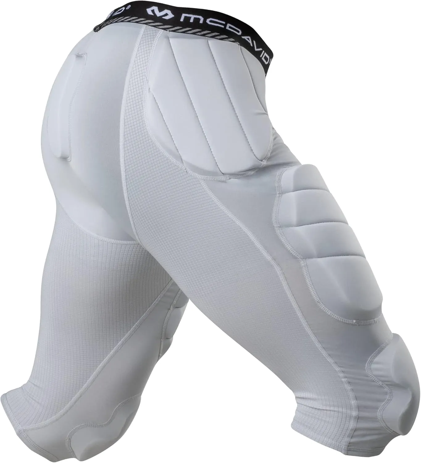 Mcdavid Mens Football Integrated 7 Pad ¾ Compression Tights, Protection for HIPS, Thighs, Tailbone & Knees, Adult