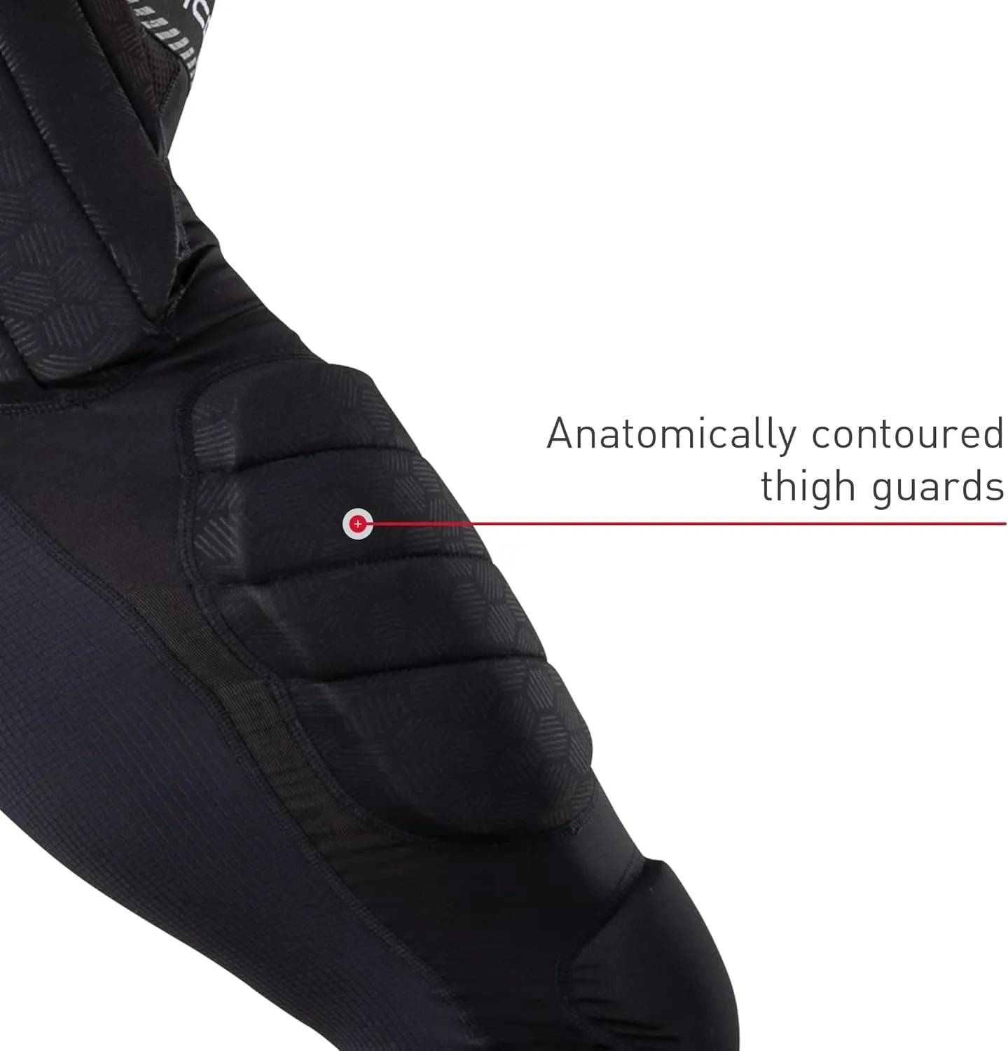 Mcdavid Youth Football Integrated 7 Pad ¾ Compression Tights, Protection for HIPS, Thighs, Tailbone & Knees, Kids
