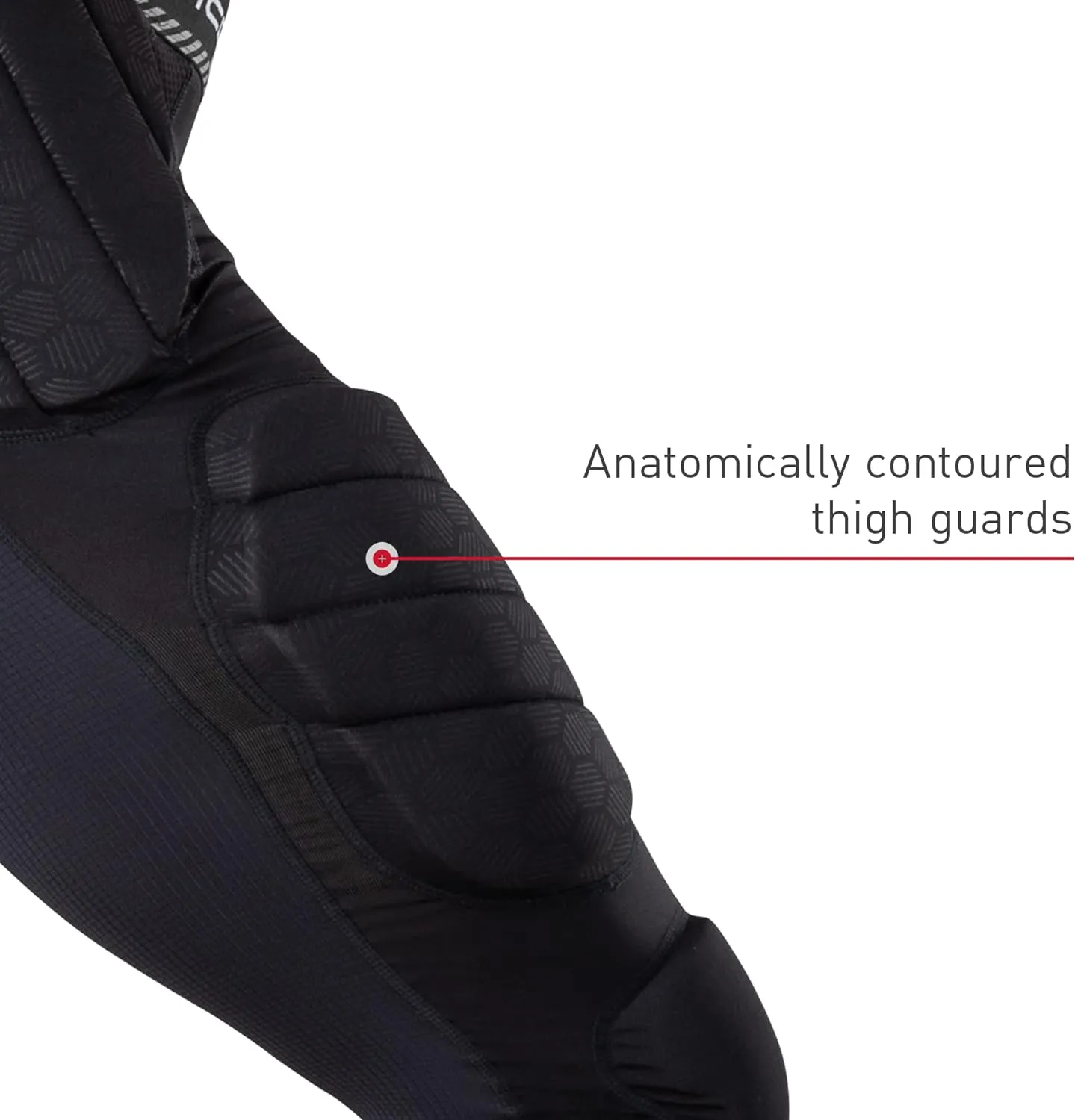 Mcdavid Youth Football Integrated 7 Pad ¾ Compression Tights, Protection for HIPS, Thighs, Tailbone & Knees, Kids
