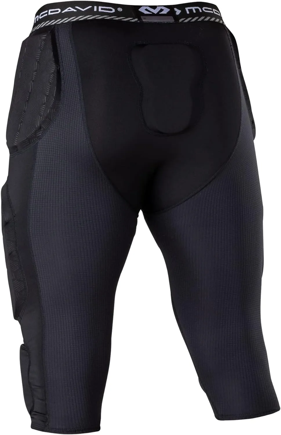Mcdavid Youth Football Integrated 7 Pad ¾ Compression Tights, Protection for HIPS, Thighs, Tailbone & Knees, Kids