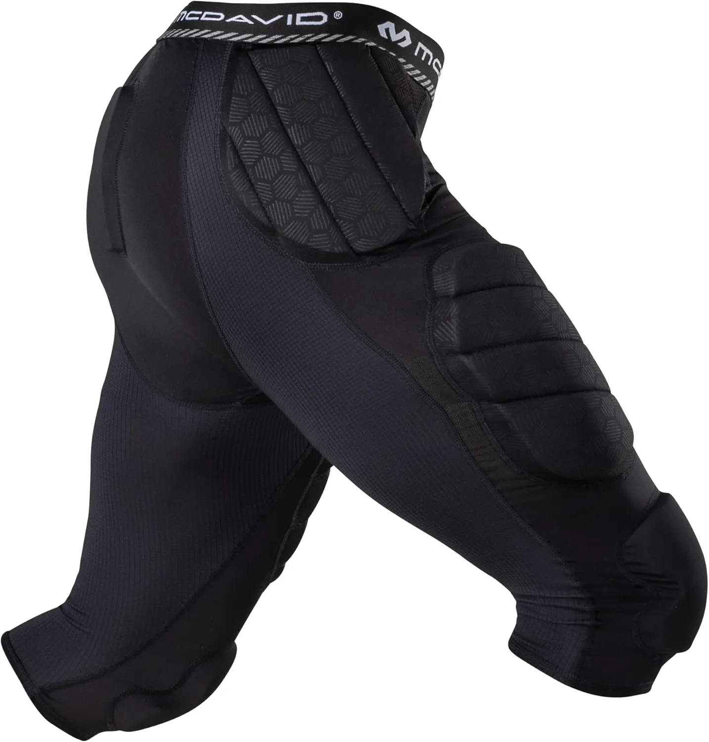 Mcdavid Youth Football Integrated 7 Pad ¾ Compression Tights, Protection for HIPS, Thighs, Tailbone & Knees, Kids