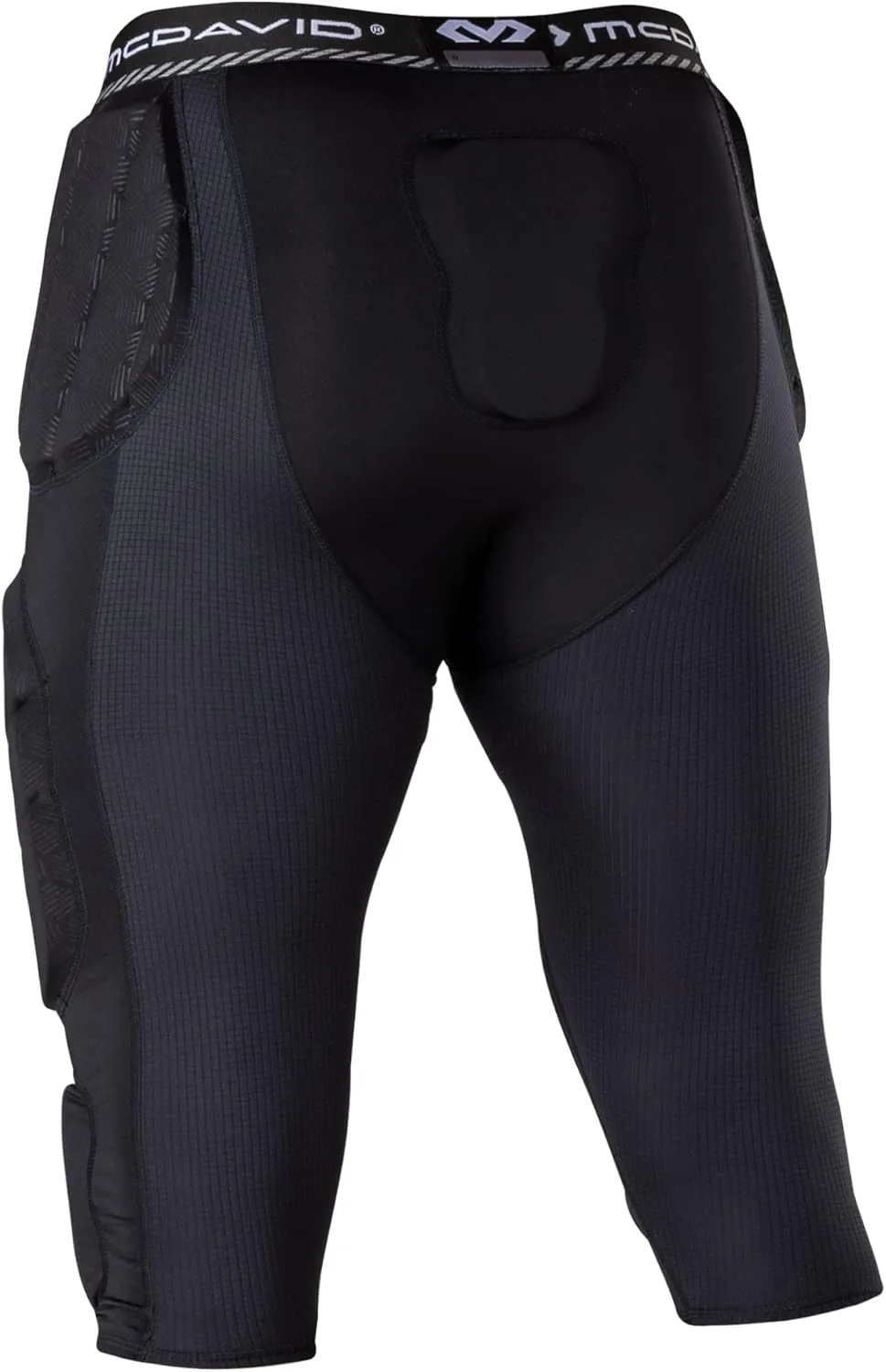Mcdavid Youth Football Integrated 7 Pad ¾ Compression Tights, Protection for HIPS, Thighs, Tailbone & Knees, Kids