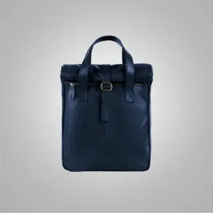 Men’s Blue Genuine Leather Travel Backpack - Premium  Avanzar Leather
