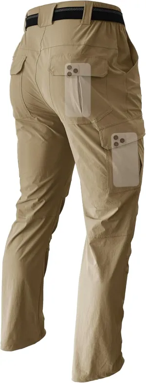 Men's Hiking Cargo Work Pants Lightweight Waterproof Quick Dry Camping Fishing Travel Outdoor Pants