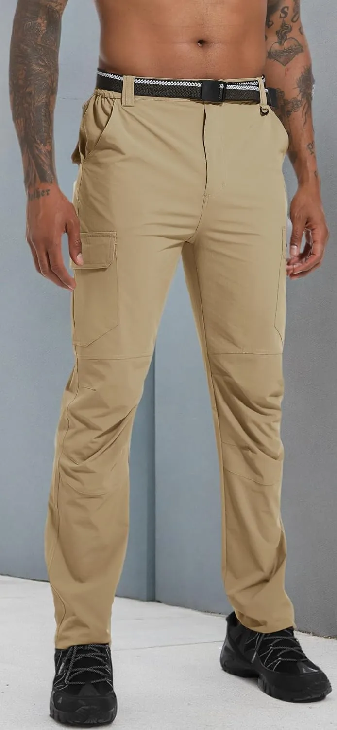 Men's Hiking Cargo Work Pants Lightweight Waterproof Quick Dry Camping Fishing Travel Outdoor Pants