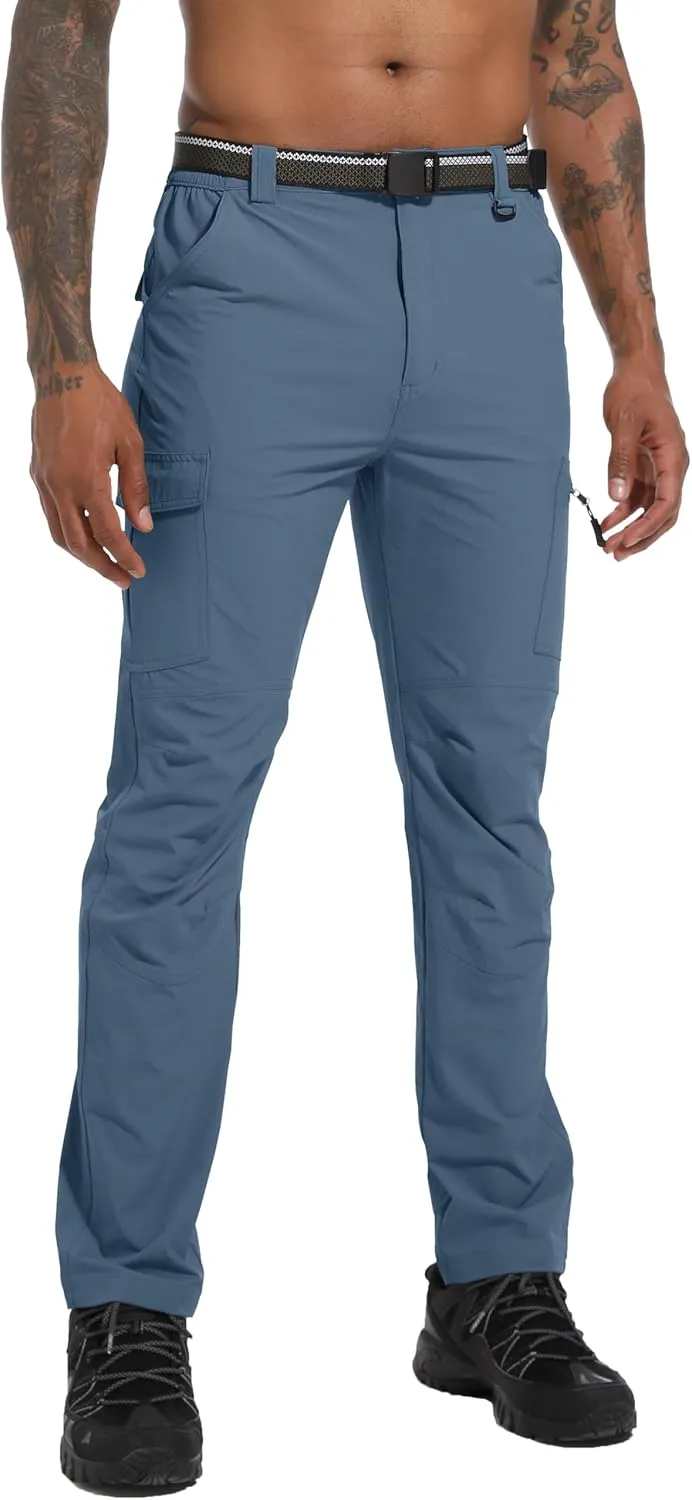 Men's Hiking Tactical Cargo Work Pants Quick Dry Waterproof Lightweight Travel Fishing Camping Outdoor Pants