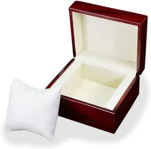Mens Jewellery Box Men and Women Single Slot Watch Box Display Box Solid Wood Travel Portable Storage Display Gift Box (Color : Beige red Black) Watch Gift Box