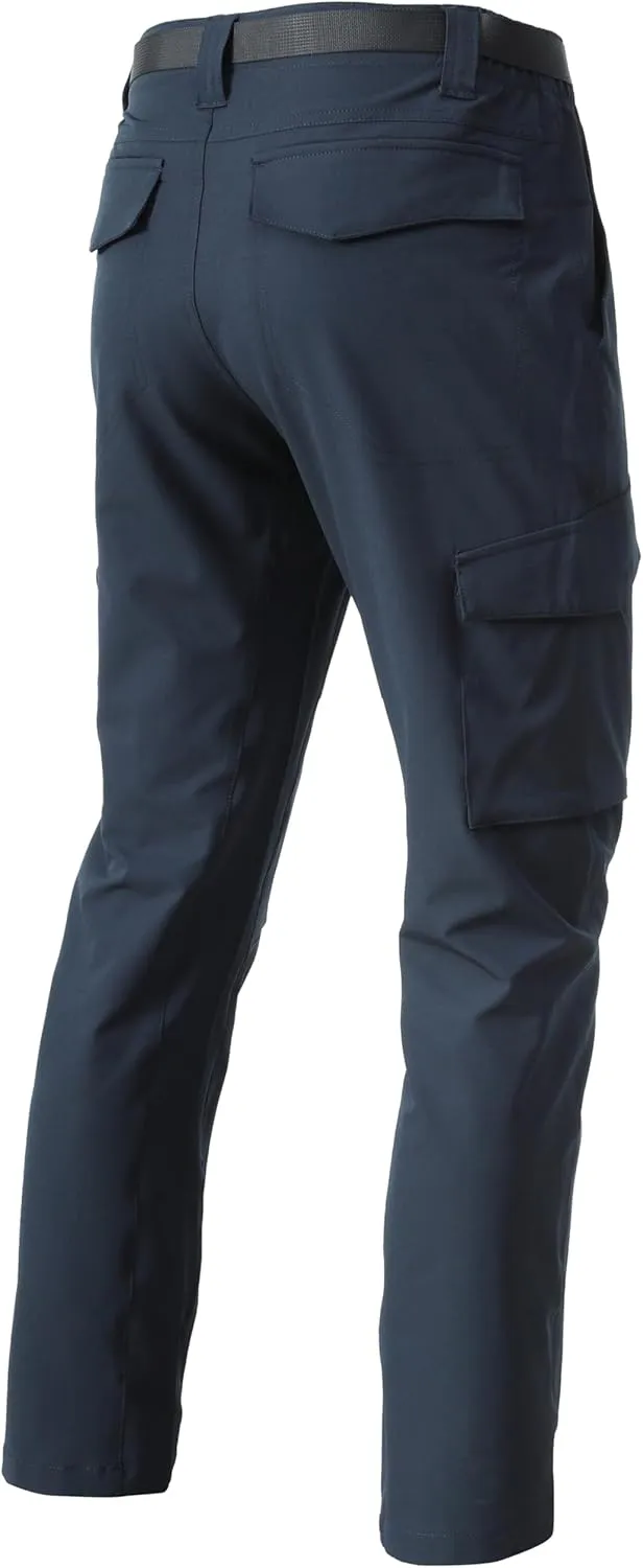 Men's Lightweight Cargo Pants Waterproof Quick Dry Tactical Pants Outdoor Hiking Pants with Belt