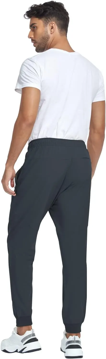 Men's Lightweight Jogger Pants Quick Dry Athletic Hiking Pants for Men with 3 Zipper Pockets