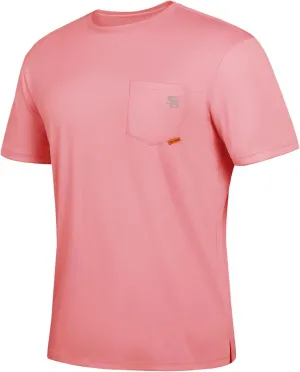 Men's Rash Guard Shirts UPF 50  Moisture Wicking Short Sleeve Chest Pocket Quick Dry Lightweight