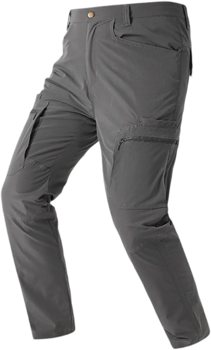 Mens Tactical Work Cargo Pants Waterproof Ripstop Stretch Quick Dry Pants Relaxed Fit Utility Outdoor Apparel