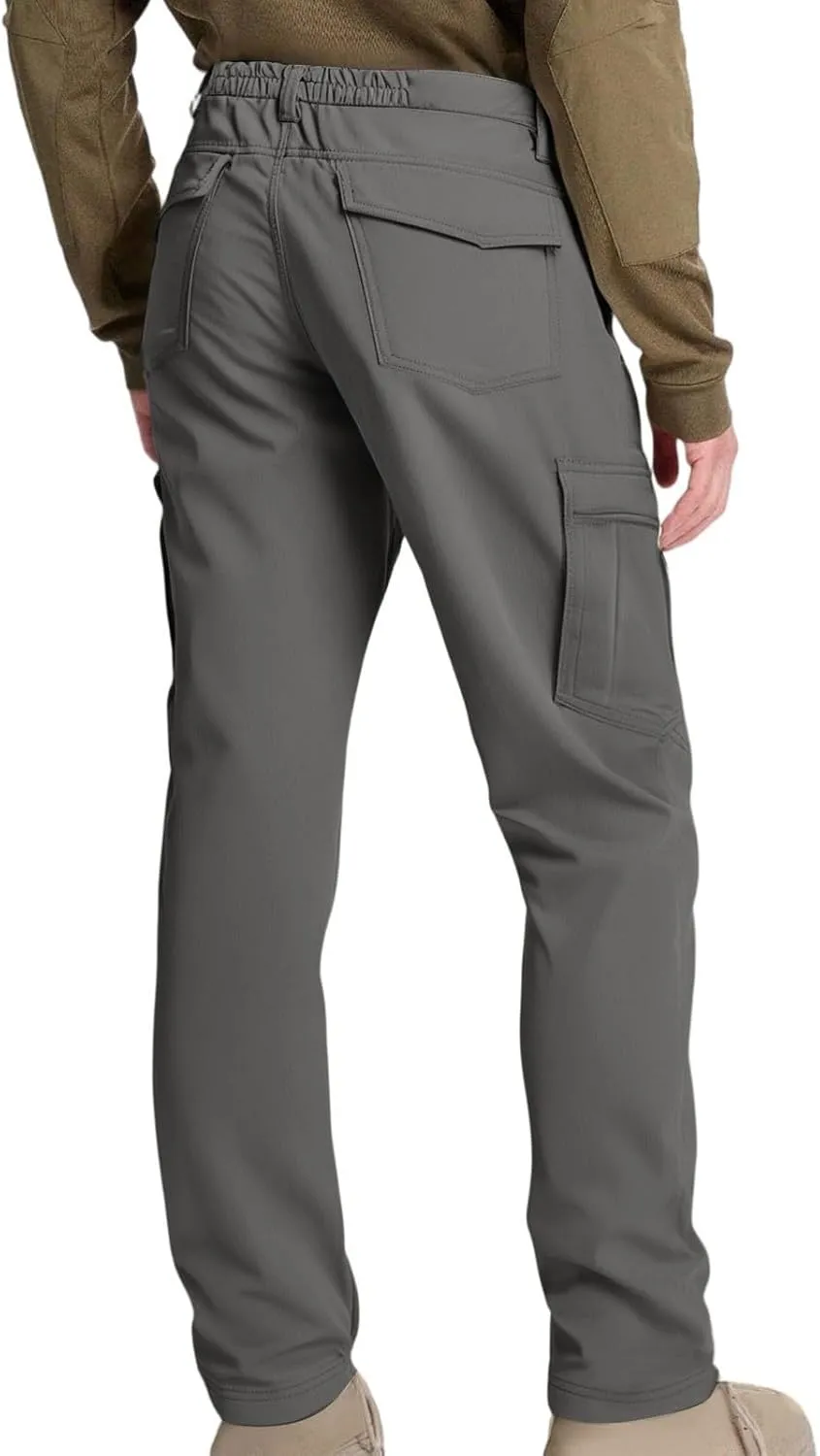 Mens Tactical Work Cargo Pants Waterproof Ripstop Stretch Quick Dry Pants Relaxed Fit Utility Outdoor Apparel