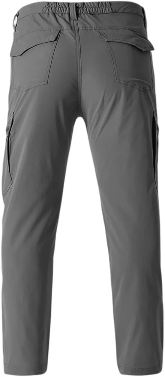 Mens Tactical Work Cargo Pants Waterproof Ripstop Stretch Quick Dry Pants Relaxed Fit Utility Outdoor Apparel