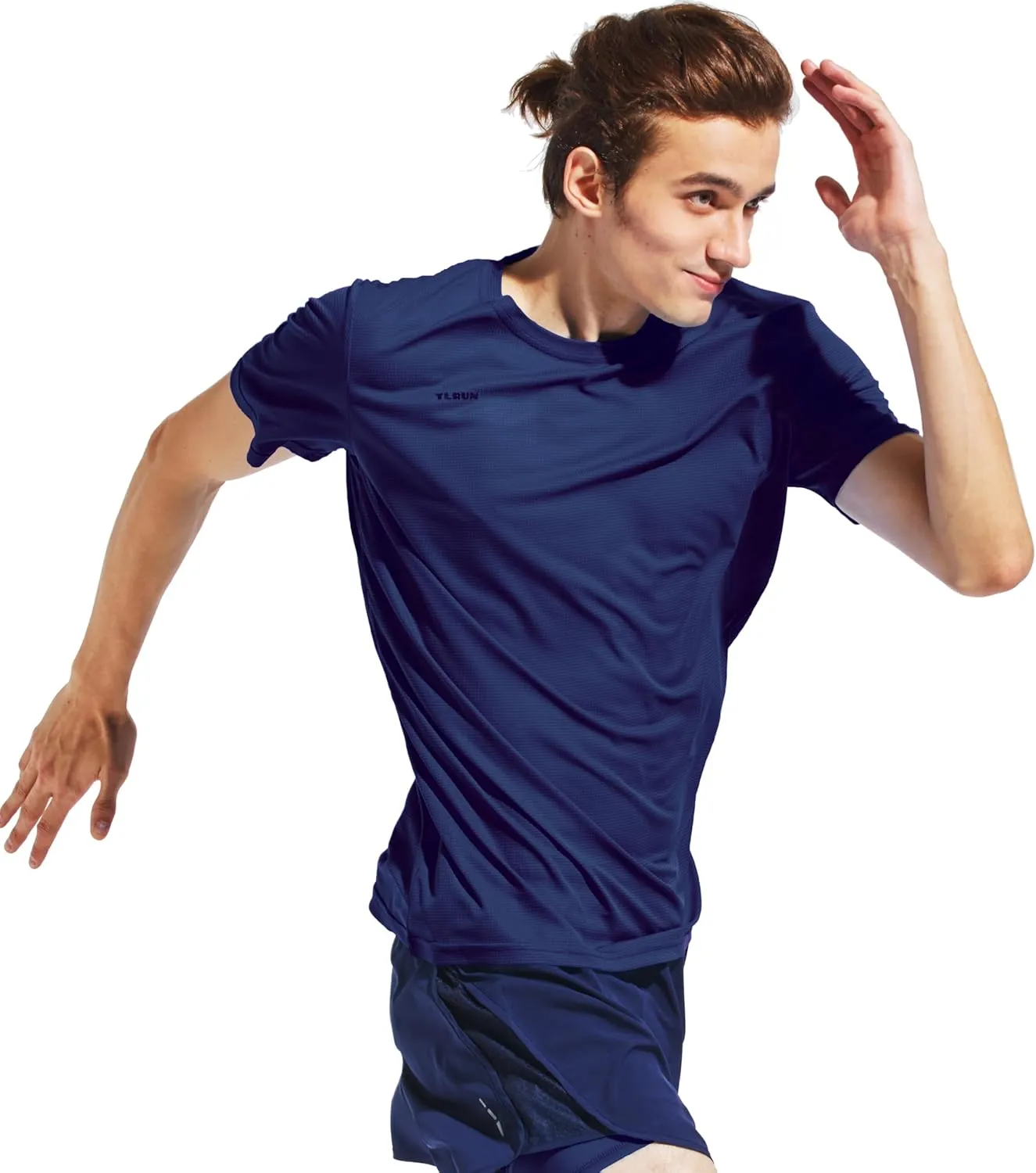 Men's Ultra Lightweight Running Shirts, Dry Fit Marathon Top Tee, Cool Short Sleeve Athletic T-Shirts