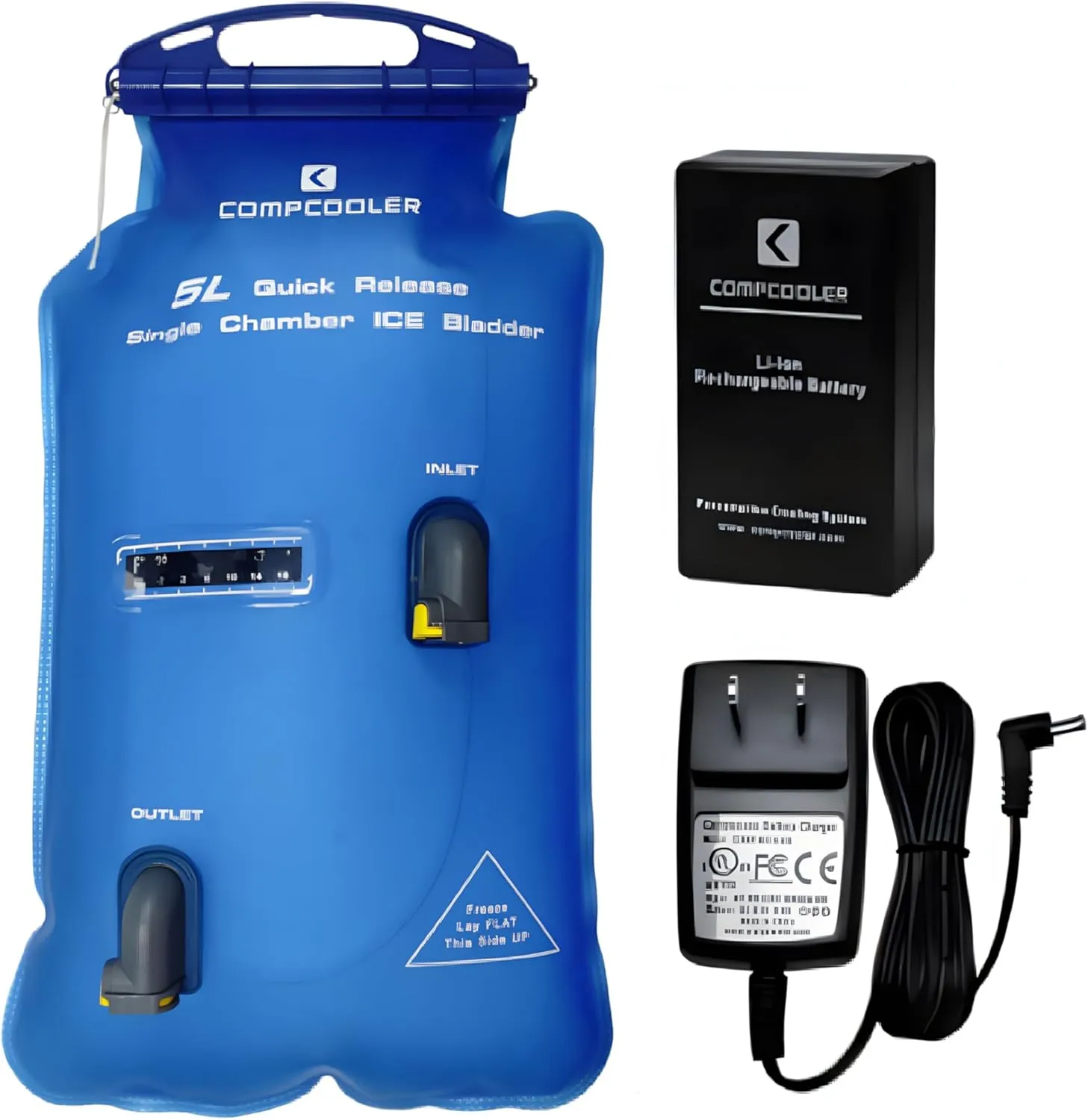 Motorcyclist Dual Backpack ICE Water Cooling System 5.0L Bladder and 7.4V Battery(Black)