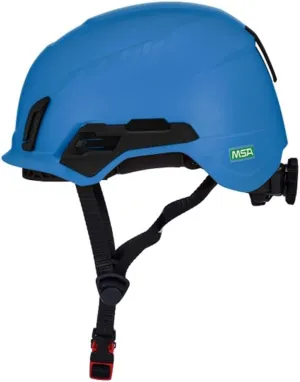 MSA V-Gard H2 Pro Safety Helmet with Comfortable Fas-Trac III Ratchet Suspension |Push-Button Accessory Rail and Universal Lighting Clips | Standard Size