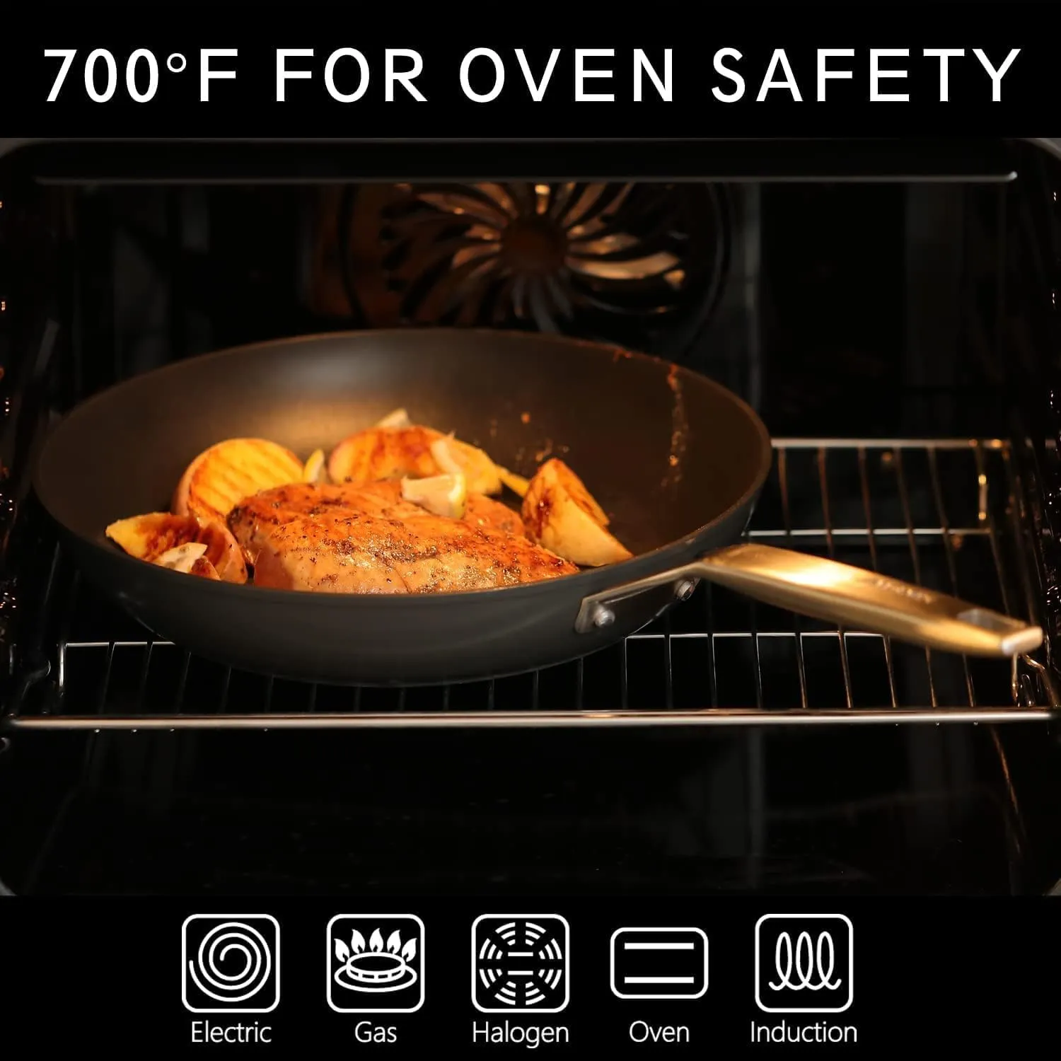 MsMk 8 inch Small Frying Pan with Lid, Burnt also Non stick Omelette pan, PFOA Free Non-Toxic, Scratch-resistant, for gas, electric and induction