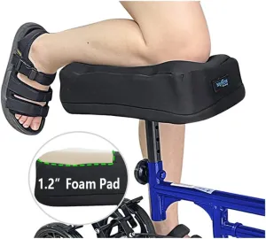Mybow Knee Scooter Pad for Comfort Knee Walker Pad Cover Cushion Scooter for Broken Foot Leg Injury Knee Cushion Roller Scooter Padding Medical Foam Cushion Seat Cover (Black)