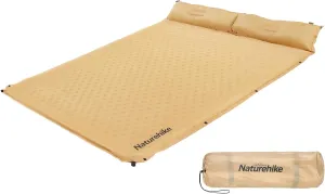 Naturehike Camping Sleeping Pad, Ultralight Camping Mat 2 Person with Pillow, Fast Inflating, Memory Foam Sleeping Pad for Hiking, RV Camping, Yellow